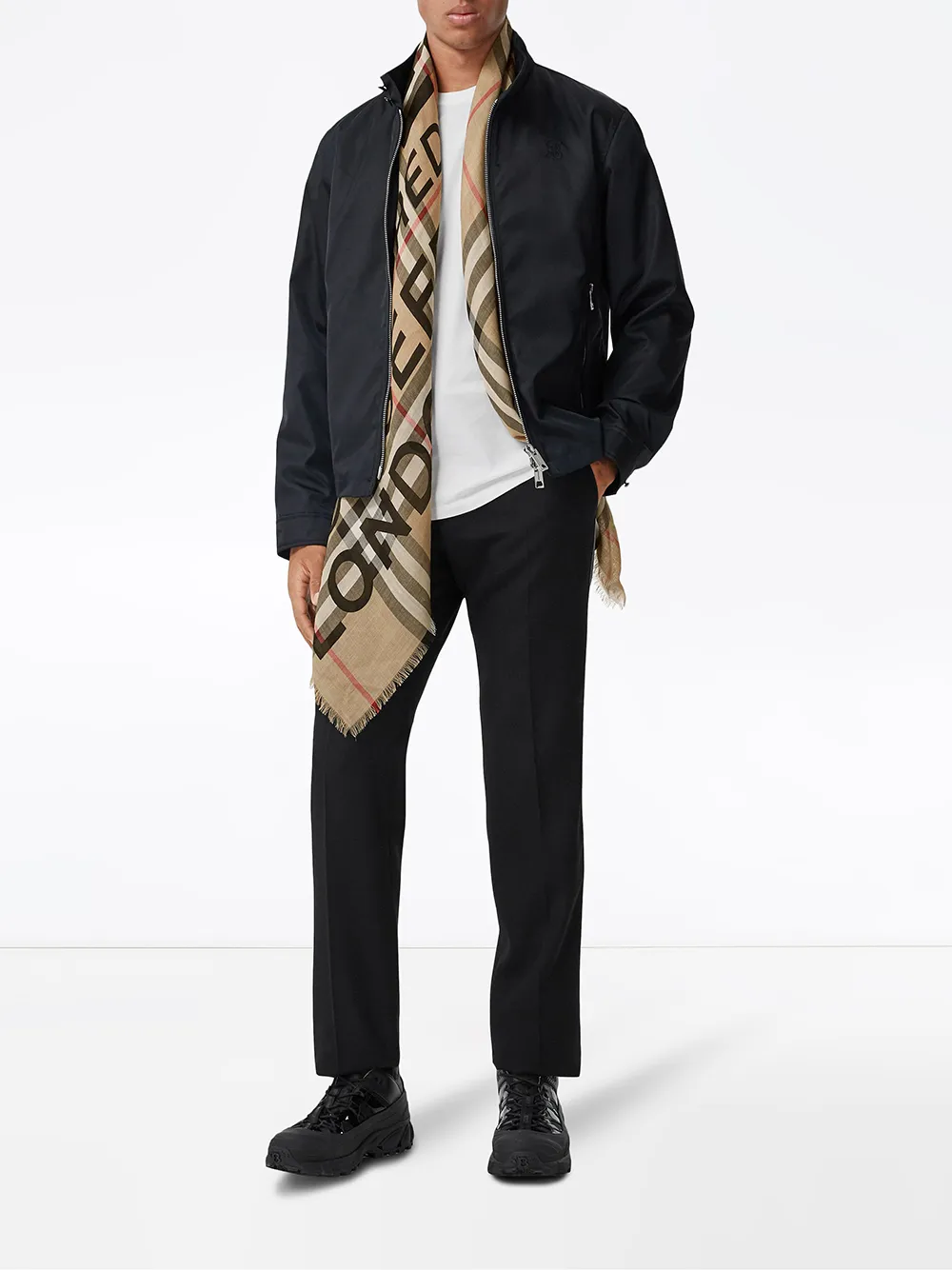 Burberry Geruite sjaal - Beige