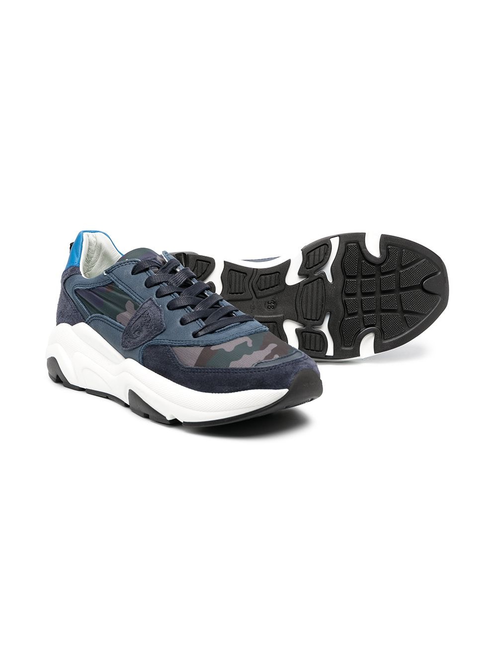 фото Philippe model kids teen eze mondial panelled sneakers