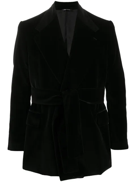 Dolce & Gabbana notch-lapel tie-waist jacket