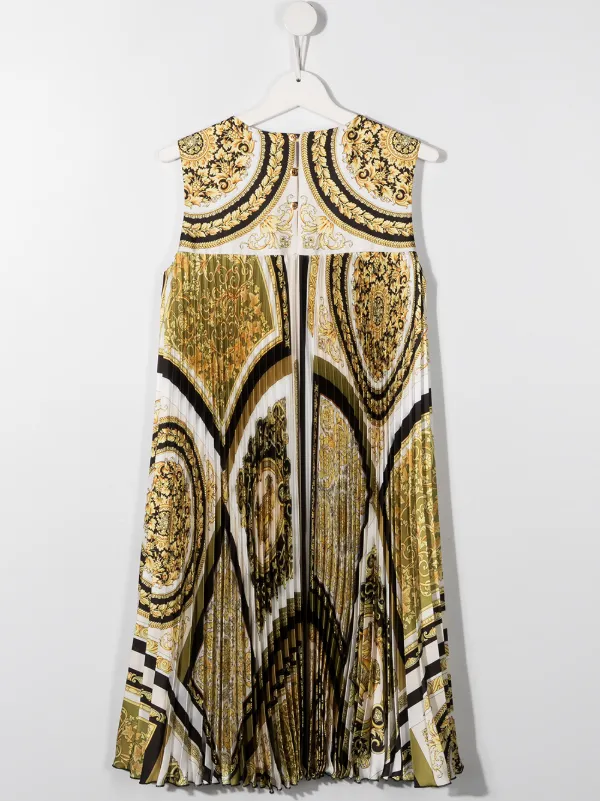 leopard print plisse dress