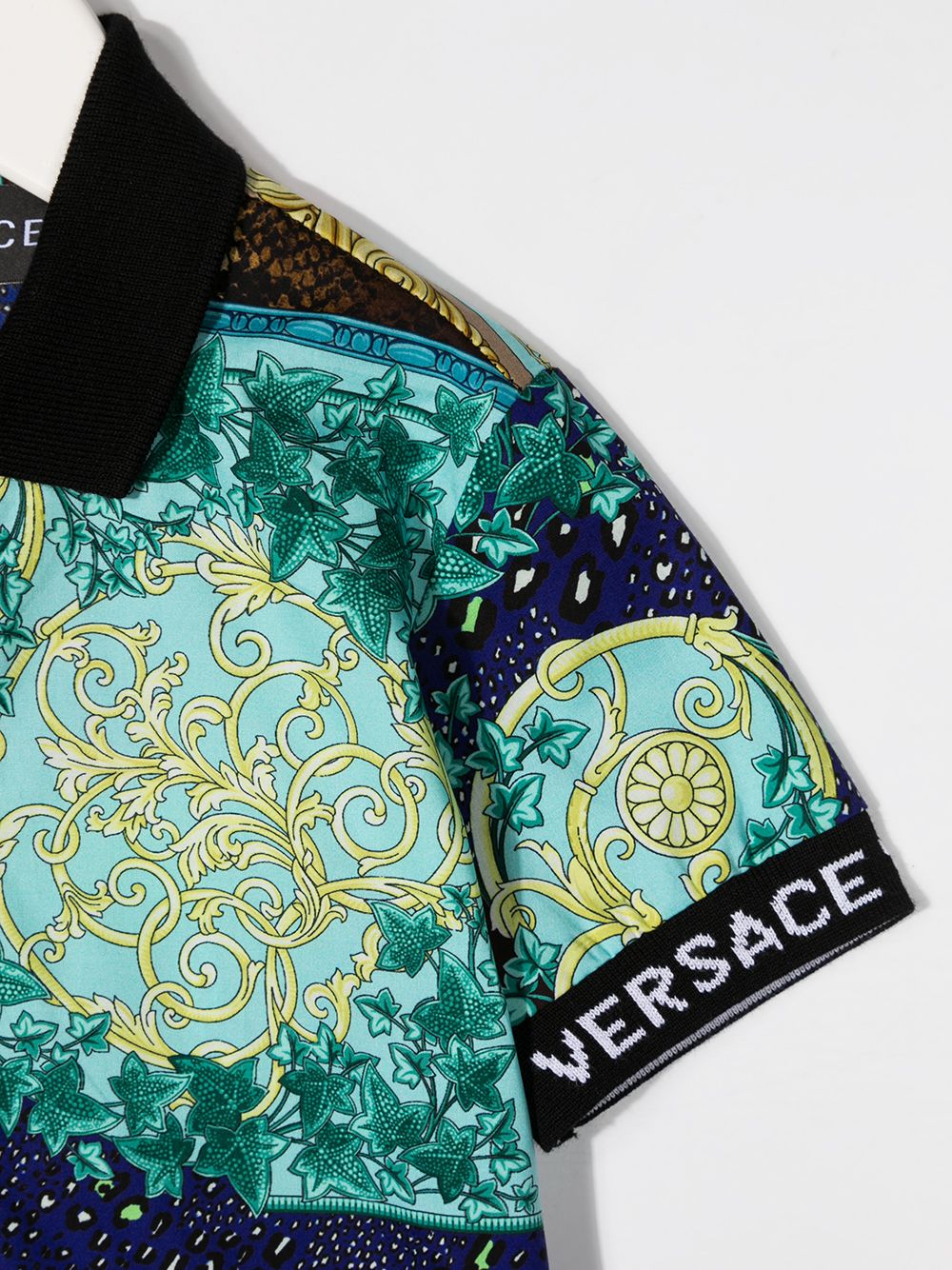 фото Young versace рубашка поло с короткими рукавами и принтом