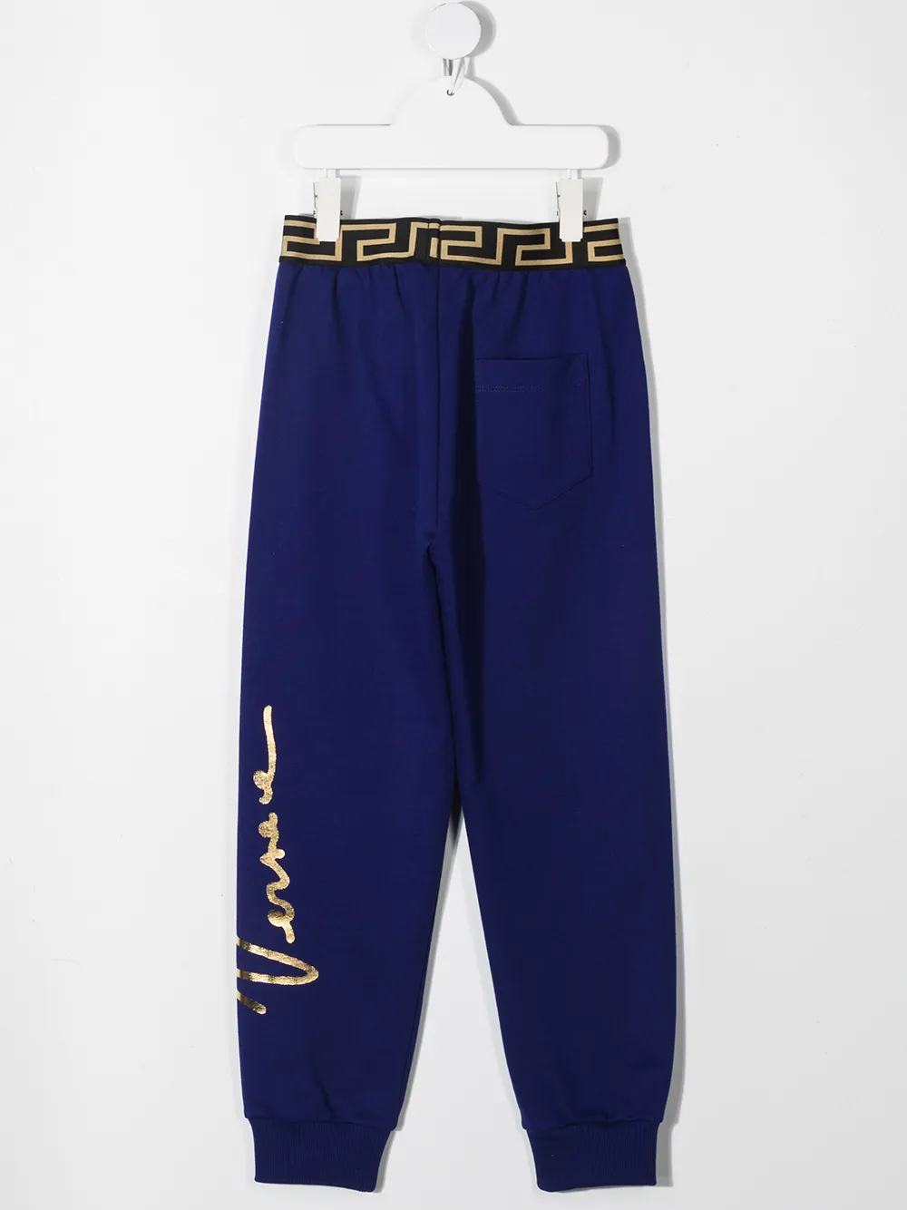 Versace Kids Trainingsbroek met logoprint - Blauw