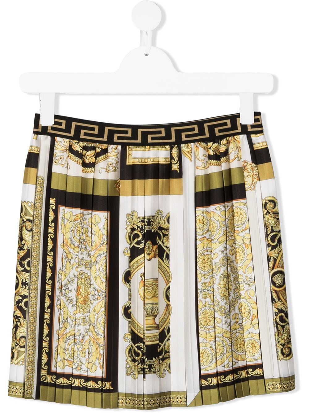 Versace Kids Barocco-print Pleated Skirt - Farfetch