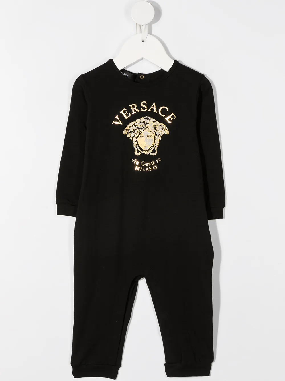Versace Kids Romper met logo - Zwart