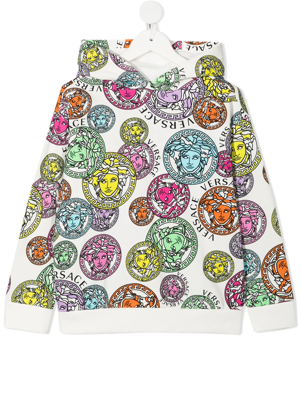 

Versace Kids hoodie con motivo de Medusa - Blanco