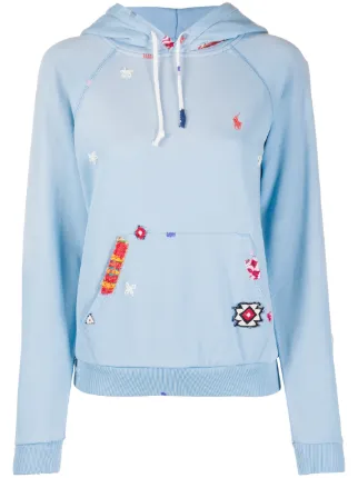 polo patchwork hoodie