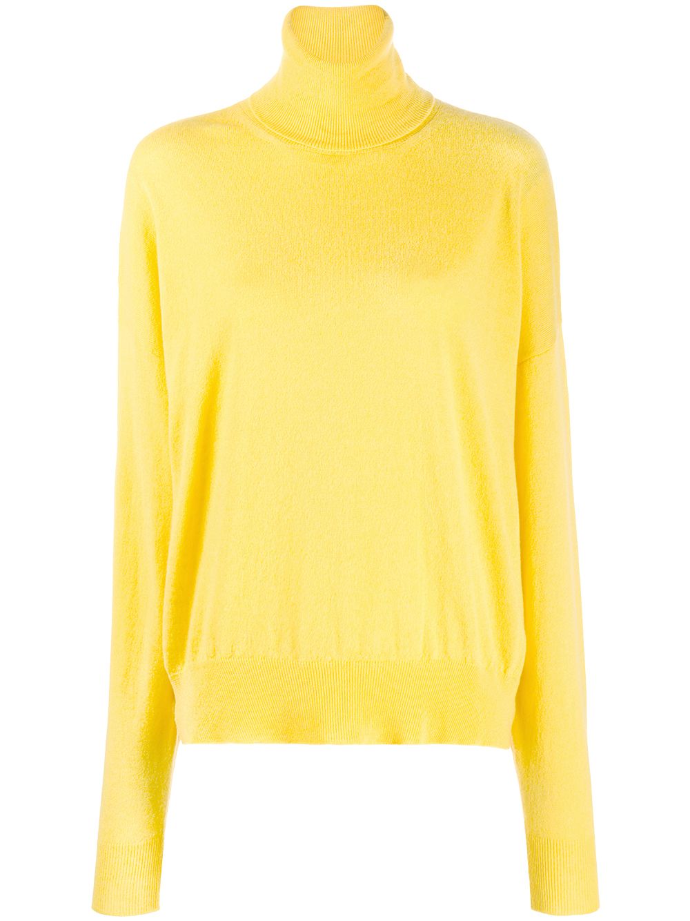 Laneus Roll-neck Slouched Jumper In Yellow