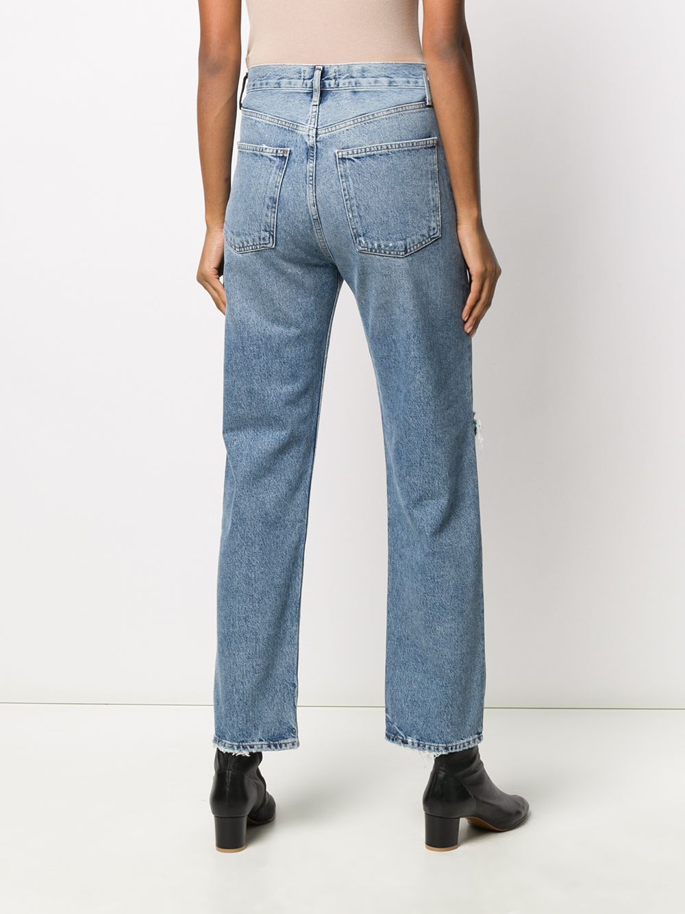 AGOLDE Ripped Organic Cotton Boyfriend Jeans - Farfetch