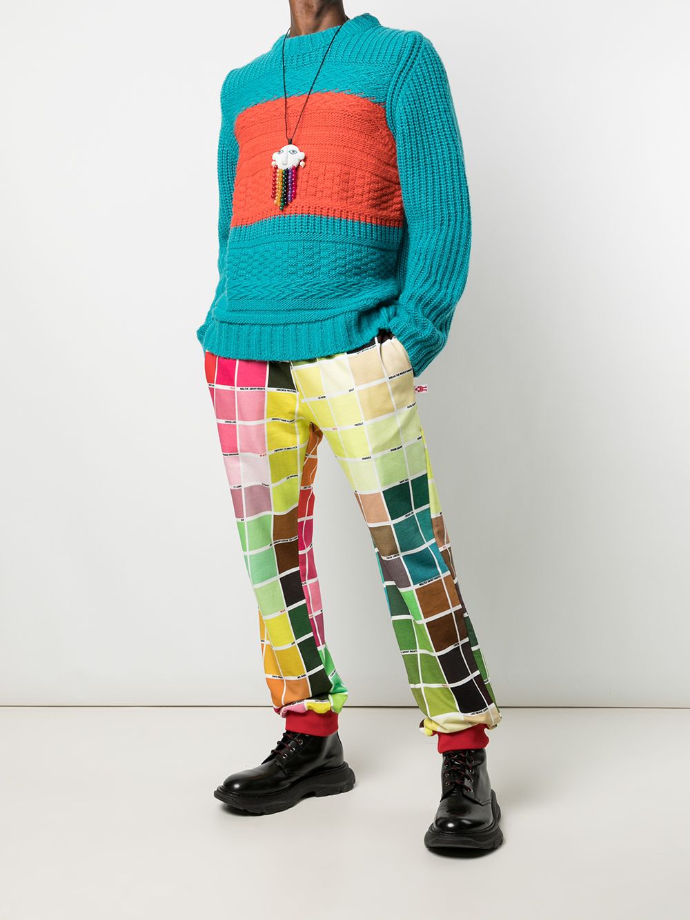 фото Walter van beirendonck спортивные брюки в стиле колор блок