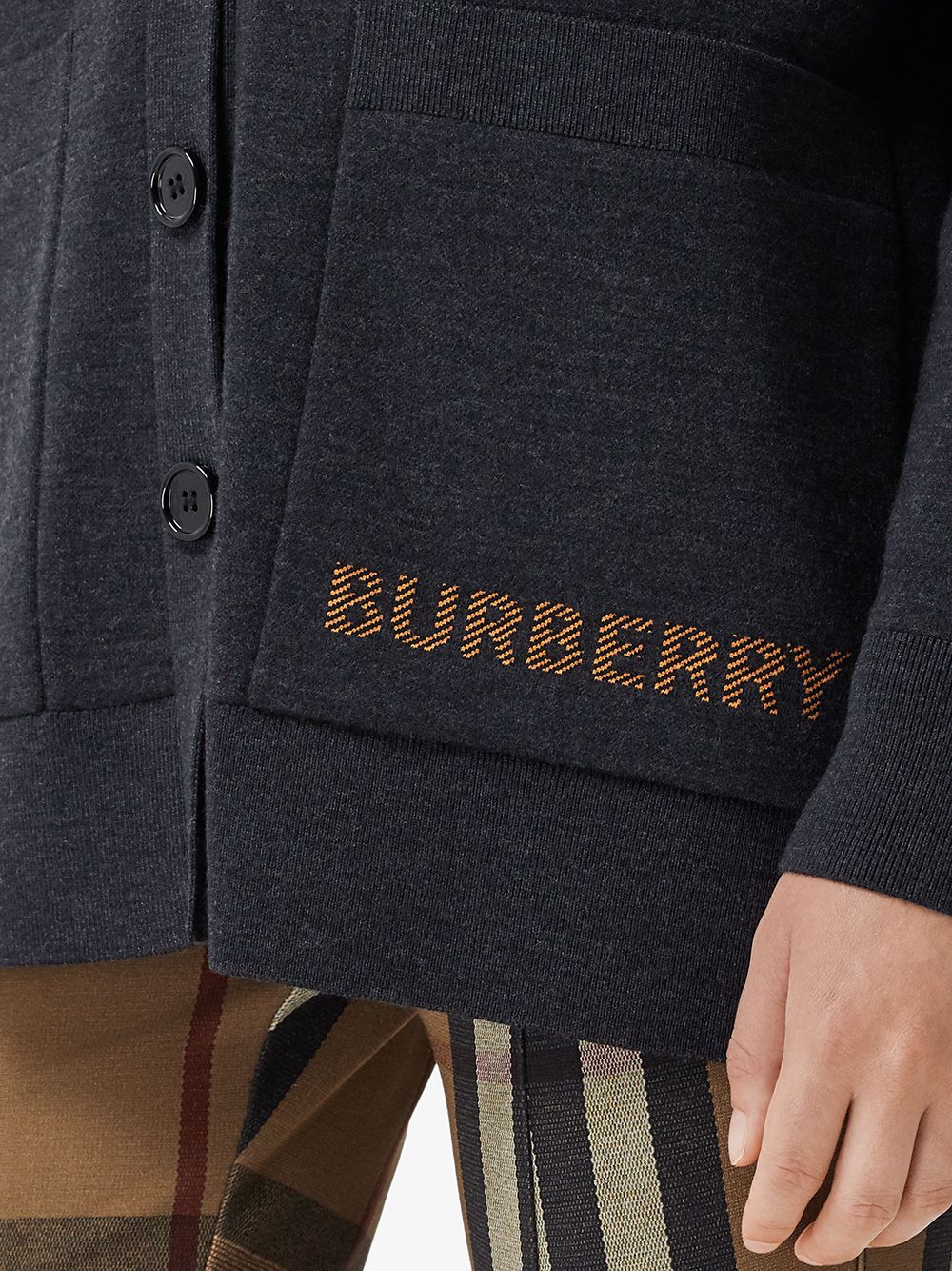 фото Burberry жаккардовый кардиган с логотипом