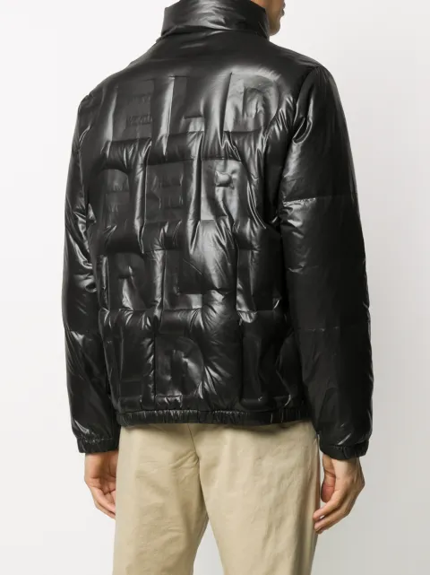 karl lagerfeld silver down padded jacket