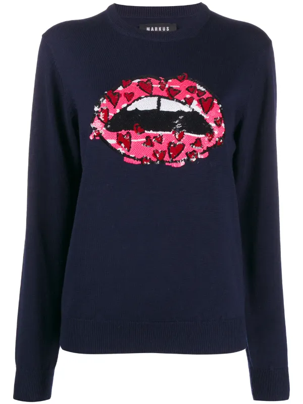 lips sequin jumper