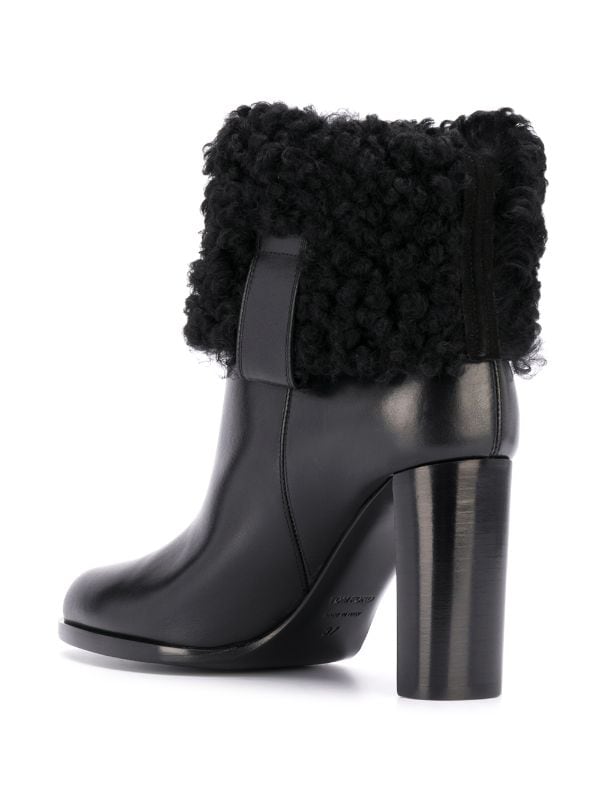 Shop TOM FORD shearling-detail ankle boots with Express Delivery - FARFETCH