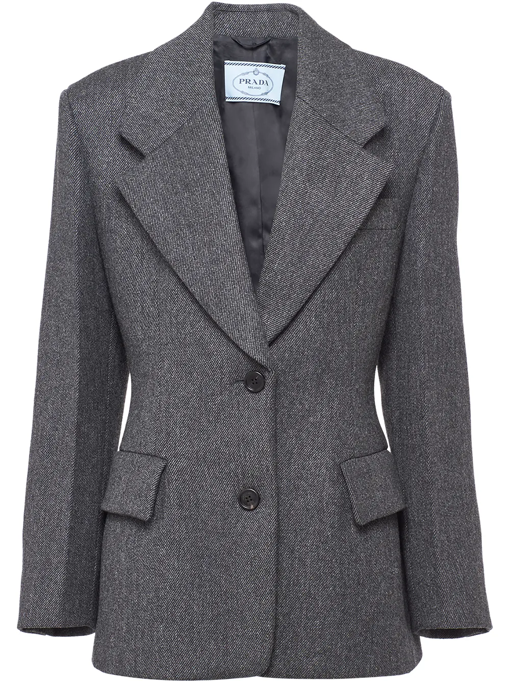 blazer ajusté à simple boutonnage