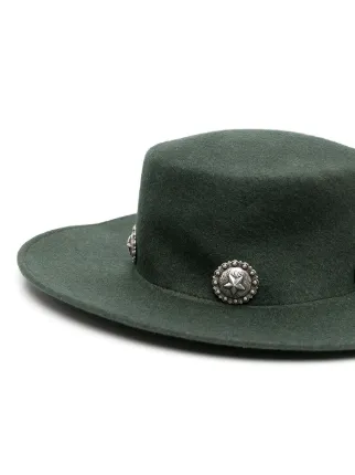 Caballera stud-embellished fedora hat展示图