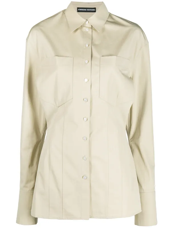 Kwaidan Editions Patch Pocket Shirt Neutrals FARFETCH HK