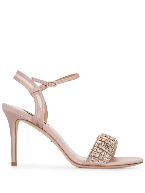 clear embellished sandals