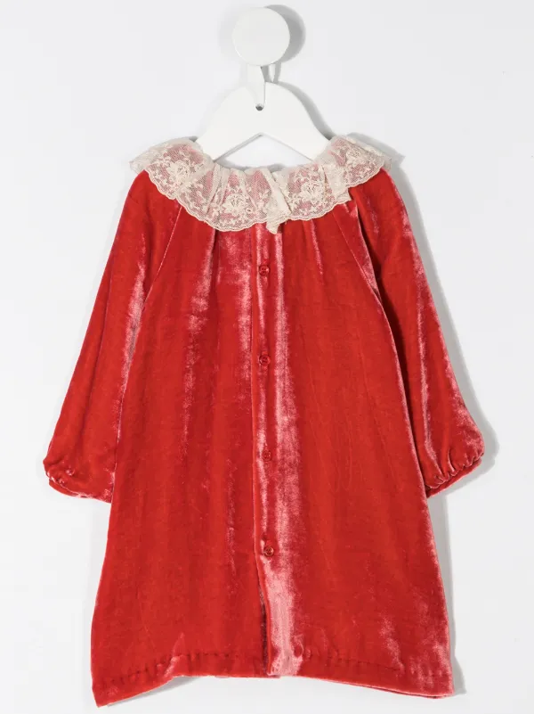 bonpoint red velvet dress