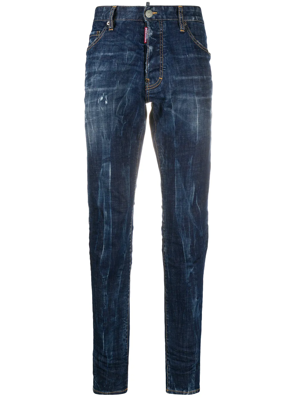 jean droit à patch logo