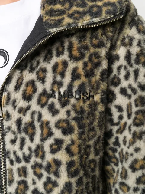 cheetah print fleece jacket