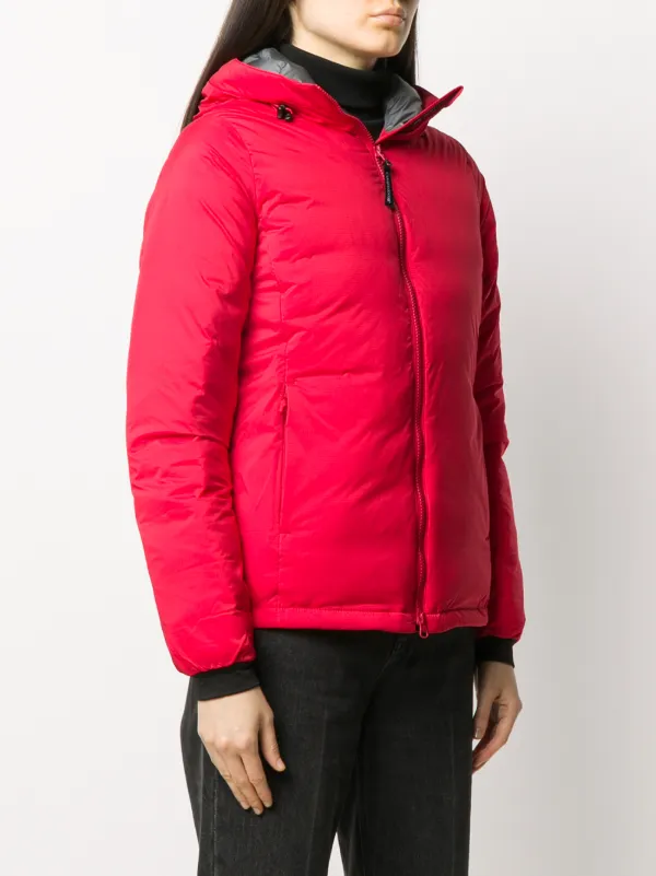 red canada goose bubble jacket