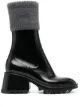 Image 1 of Chloé knit-detail ankle boots
