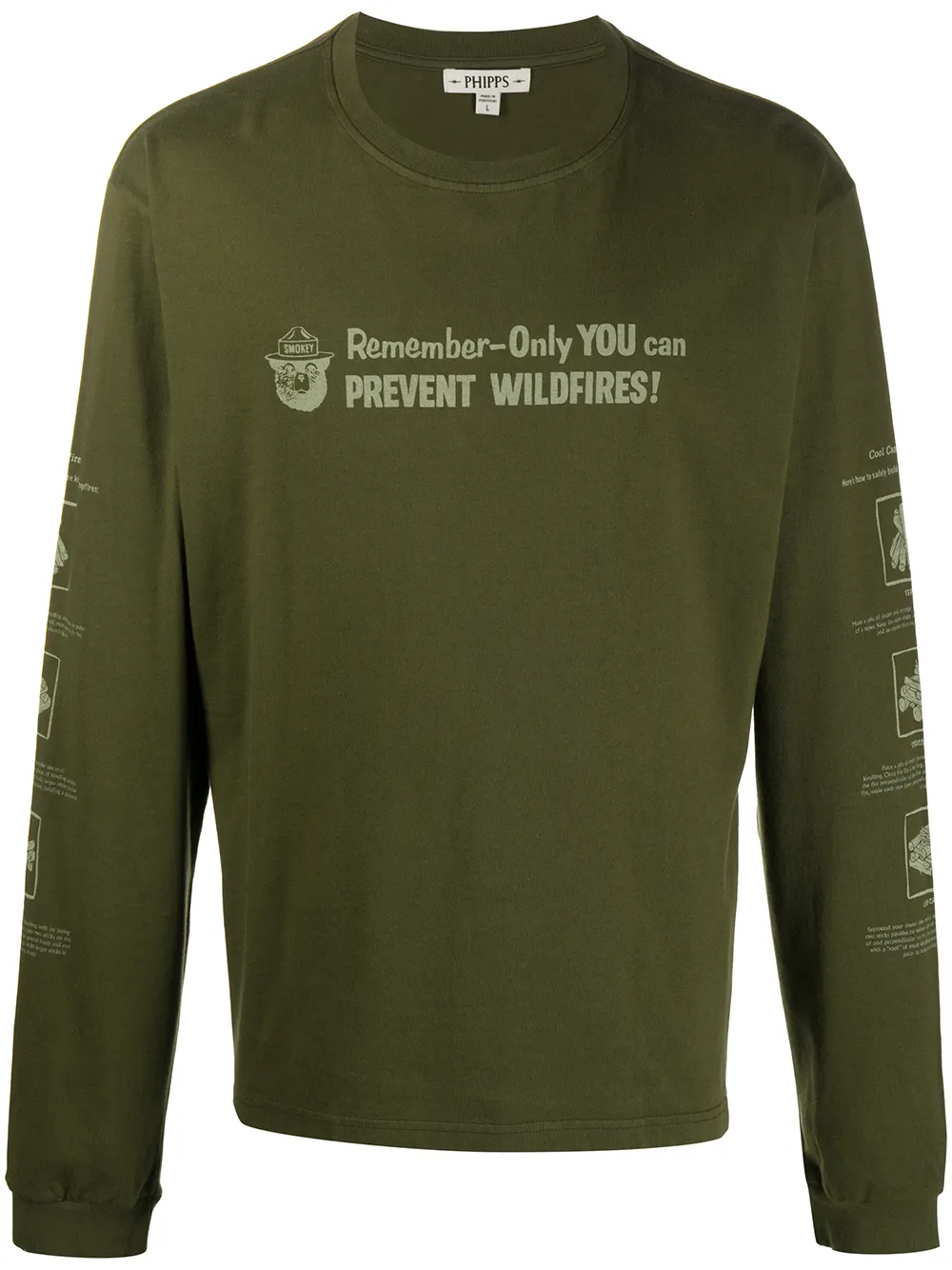 Phipps Slogan Print Sweatshirt In Green