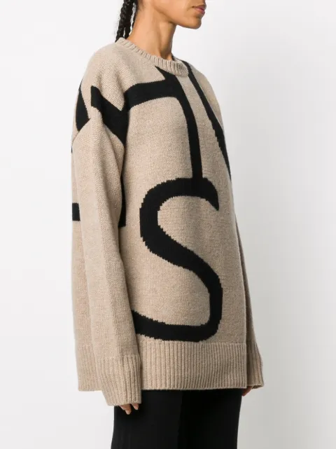 JOSEPH oversized logo intarsia jumper 