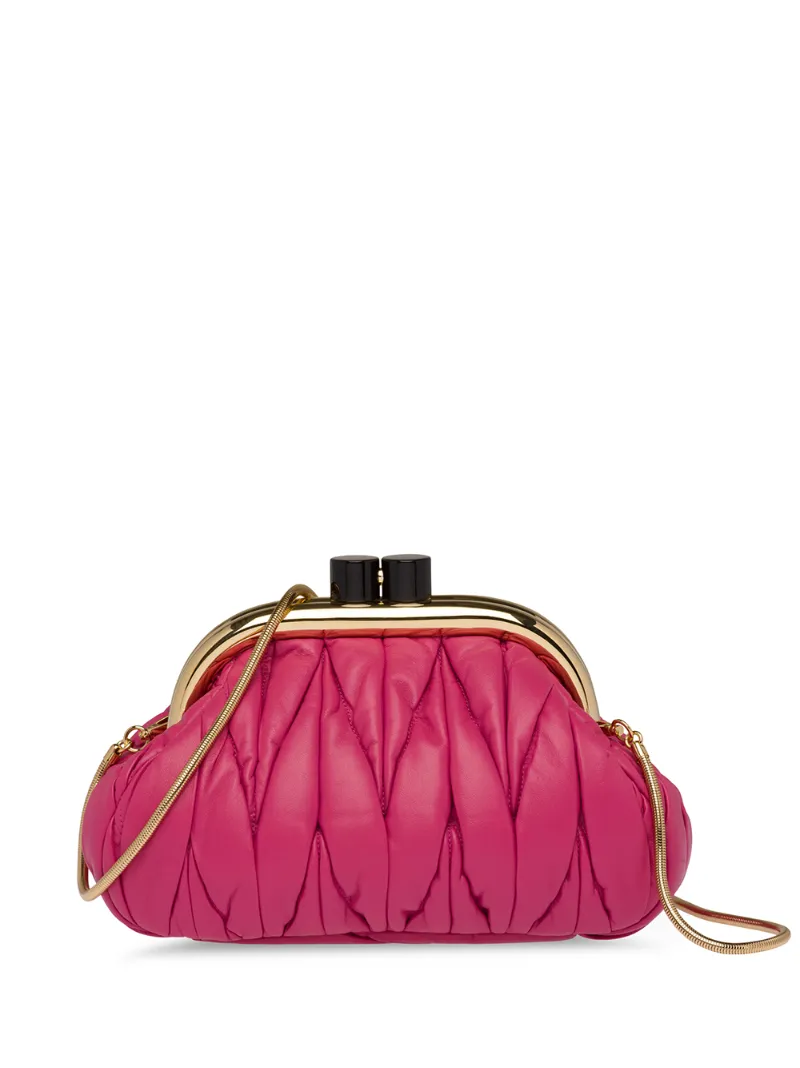 Click to view more detailed imagery on our partner's website Miu Miu Miu Belle Quilted Clutch In Pink