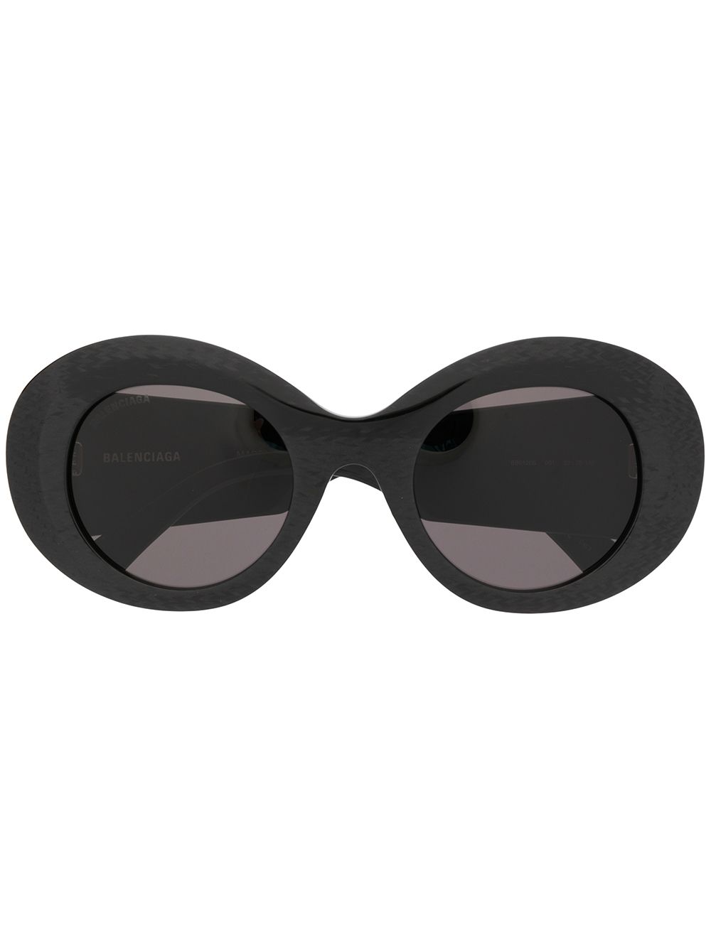 Balenciaga Round Acetate Sunglasses In Black