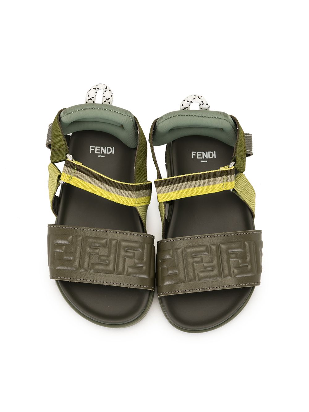 фото Fendi kids сандалии с открытым носком и логотипом