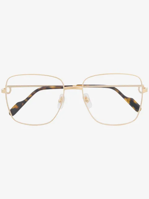 Cartier Eyewear Bril met vierkant montuur