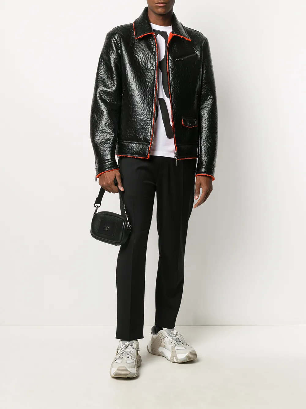 Image 2 of Valentino shearling biker jacket