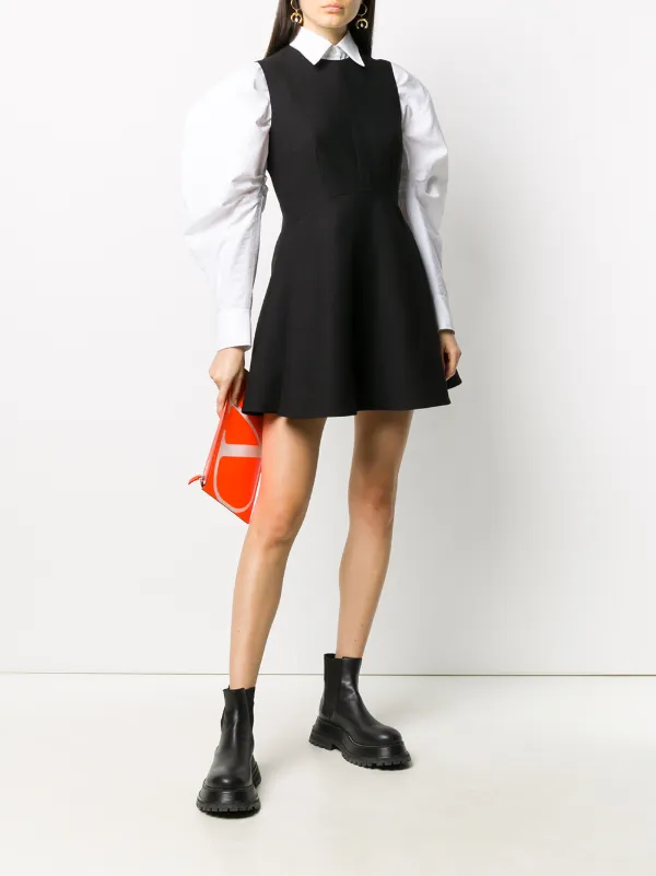 Valentino Garavani Sleeveless Flared Dress | Black | FARFETCH