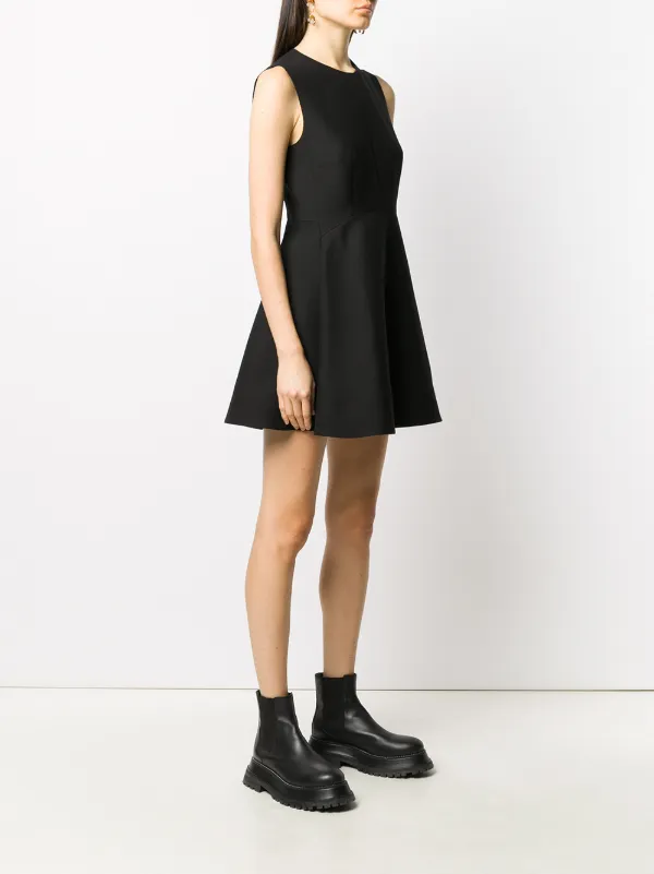Valentino Garavani Sleeveless Flared Dress | Black | FARFETCH