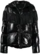 Image 1 of Pinko fringed-yoke quilted hooded jacket