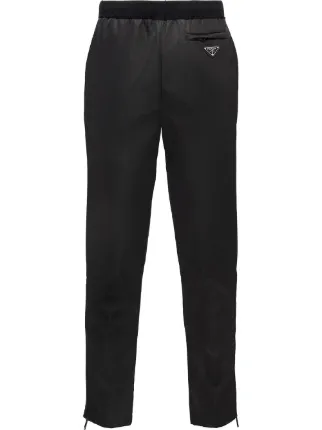 Prada Panelled straight leg Trousers Black FARFETCH IL