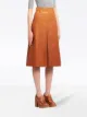 Prada lambskin leather A-line skirt