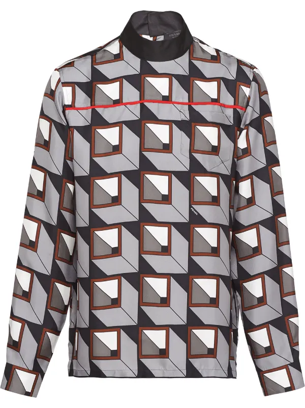 prada silk top