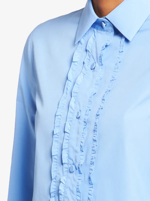 ruffle button up shirt