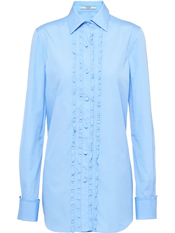 ruffle button up shirt