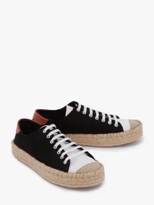 black espadrille trainers
