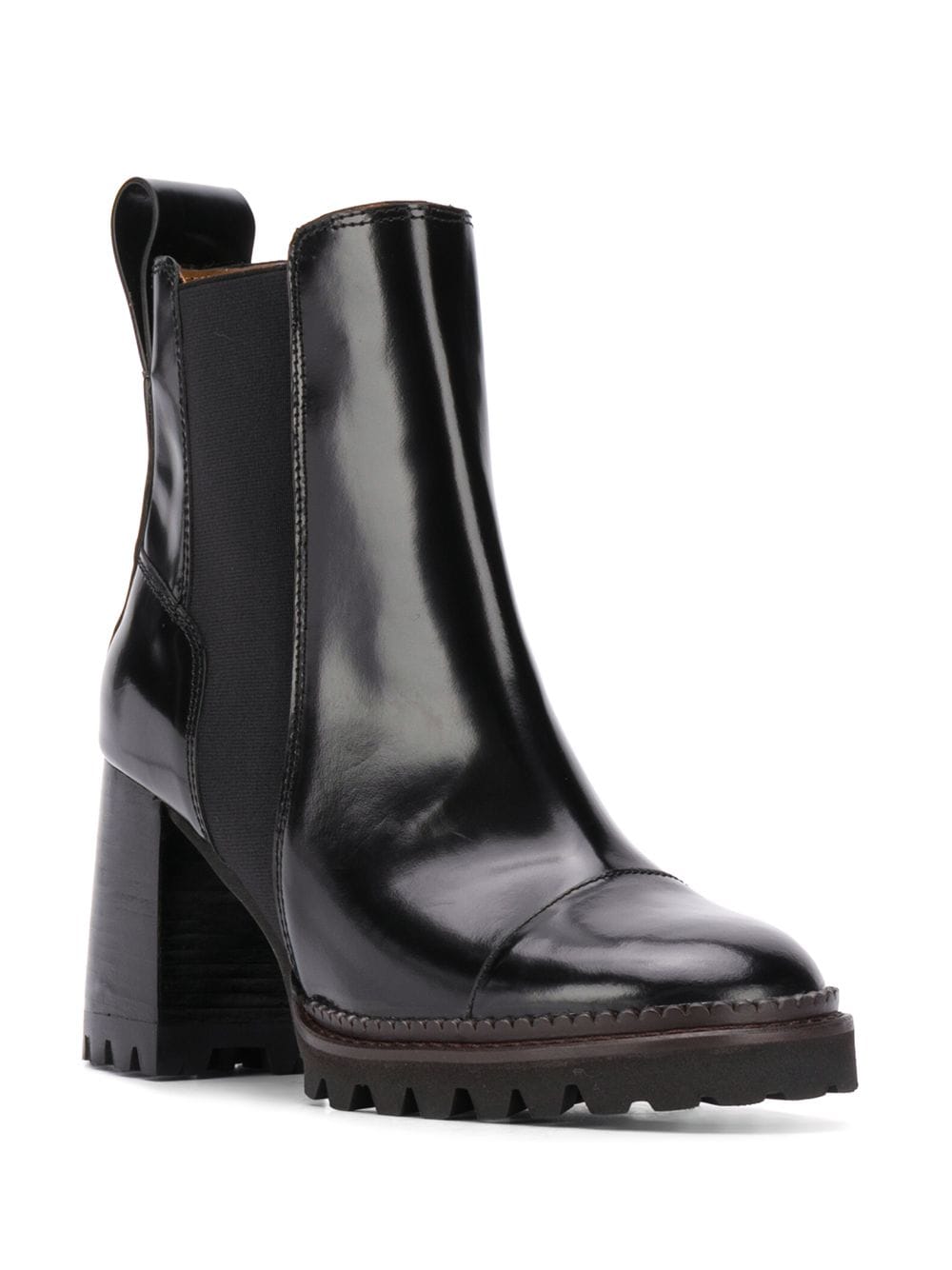 Image 2 of See by Chloé chunky slip-on leather boots