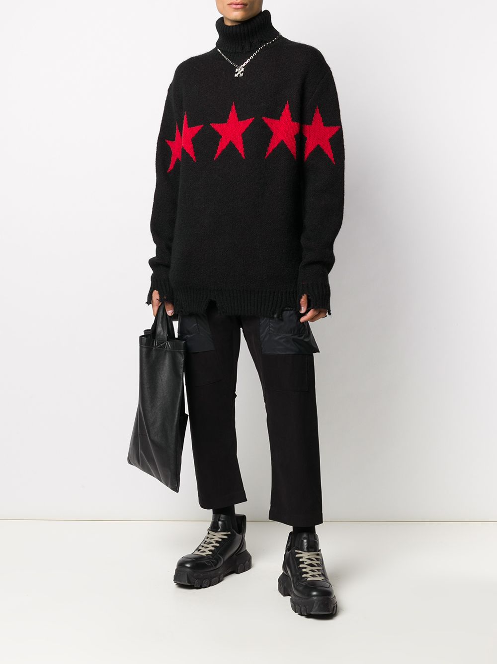 фото Vision of super distressed star knit jumper