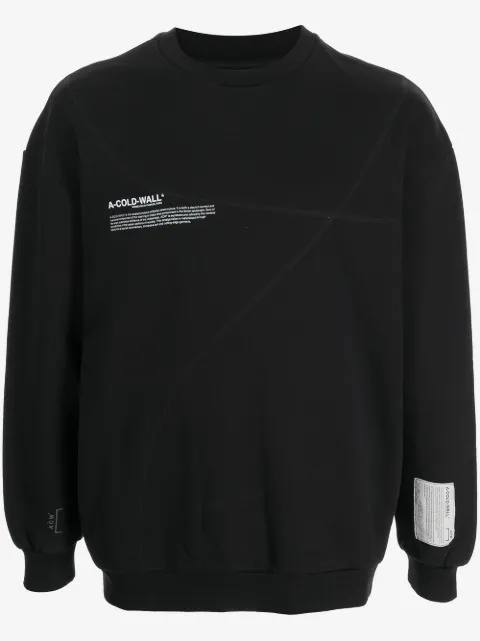 A-COLD-WALL* slogan print sweathsirt
