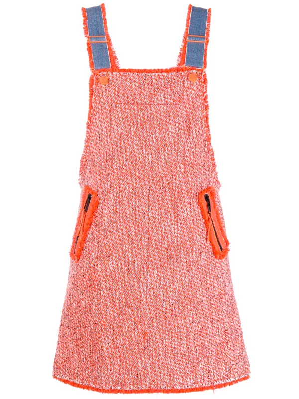 orange overall dress