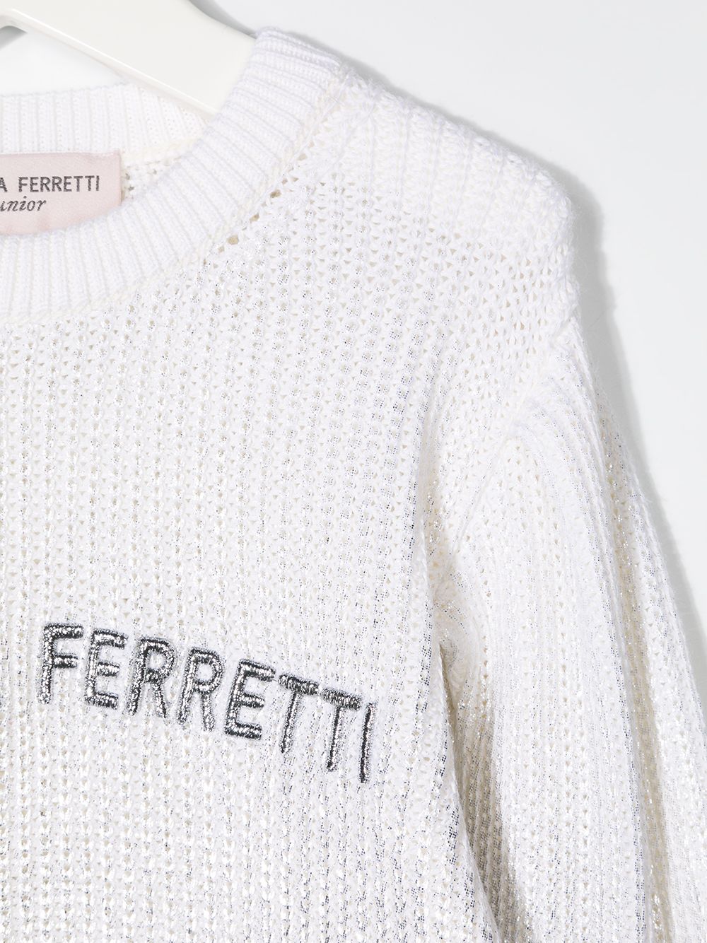 фото Alberta ferretti kids embroidered chest merino-knit jumper