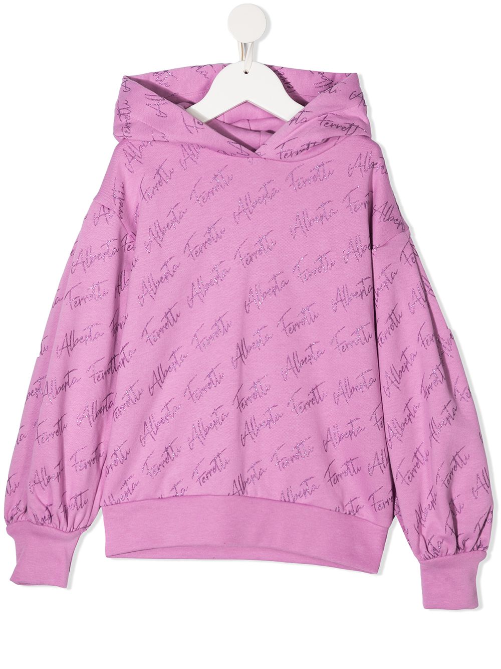 фото Alberta ferretti kids teen monogram print hoodie