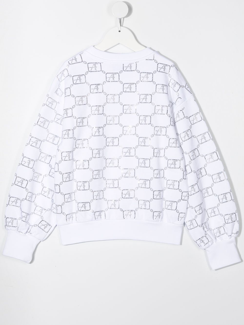 фото Alberta ferretti kids teen rhinestone-logo sweatshirt