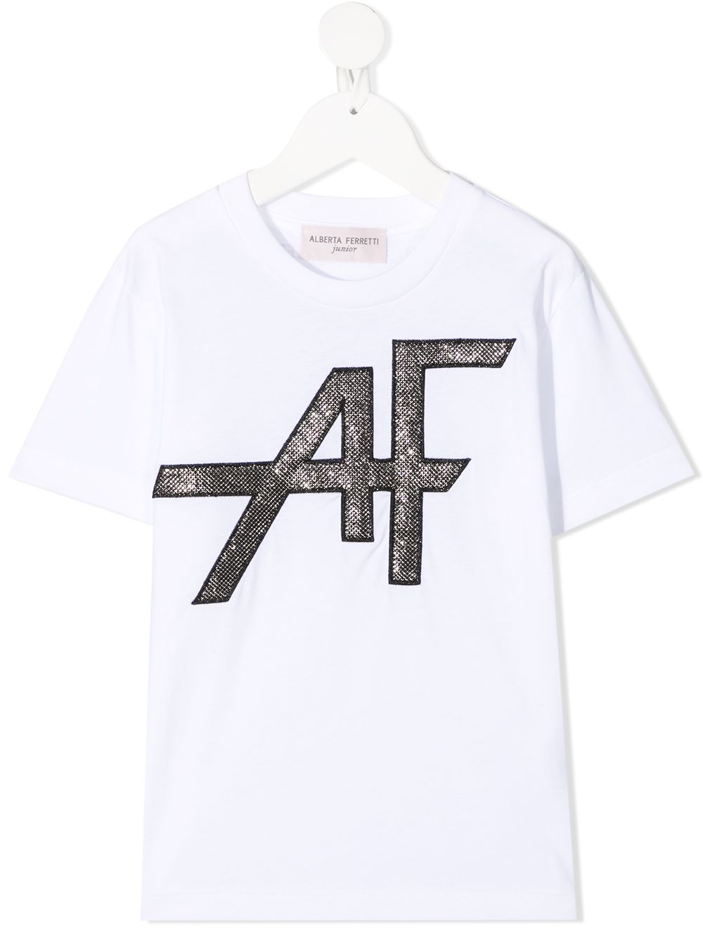 фото Alberta ferretti kids teen embroidered logo t-shirt